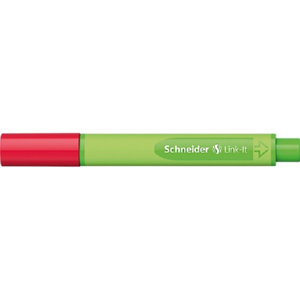 Stylo Fineliner Interchangeable Pointe Fine Link-it Rouge - Écriture Précise et Ergonomique - 88% Bio-plastique - Fournitures de Bureau