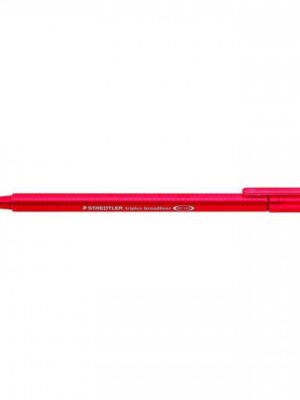 Stylo Fineliner Triplus Broadliner Rouge - Pointe Fine 0,8mm Ergonomique - Encre à Base d'Eau - Idéal pour l'Écriture et la Coloration - Longue Durée de Vie