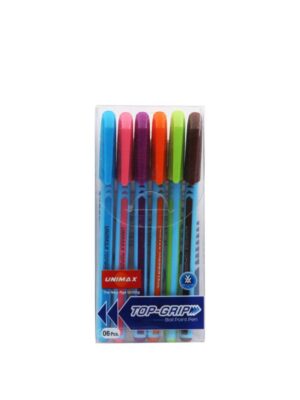 Stylo à bille Topgrip 1mm Rouge - Marque Unimax - Rentrée Discount - Écriture de qualité supérieure