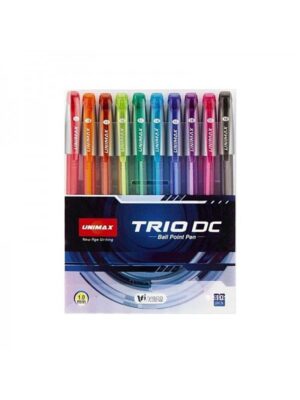 Stylo à bille rouge UNIMAX 1MM Trio - Écriture Rentrée Discount