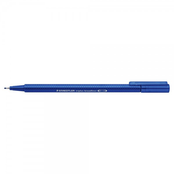 Stylo feutre ergonomique triplus broadliner en bleu pour une écriture détendue et facile - 0,8 mm d'épaisseur de trait, encre à base d'eau et longue durée de vie