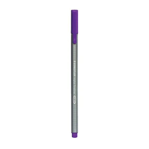 Stylo feutre fineliner Triplus pointe fine 0,3mm - Violet clair - Encre à base d'eau - PP durable - Idéal pour l'écriture et la correction