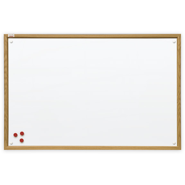 Tableau Blanc Magnétique MDF 80x60 avec Aimants et Kit de Montage - Idéal pour Salle de Classe, Réunion et Conférence (2x3)