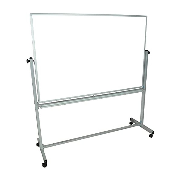 Tableau magnétique double face DELI en aluminium avec fond blanc 90x150 pour affichage - Accessoire de bureau