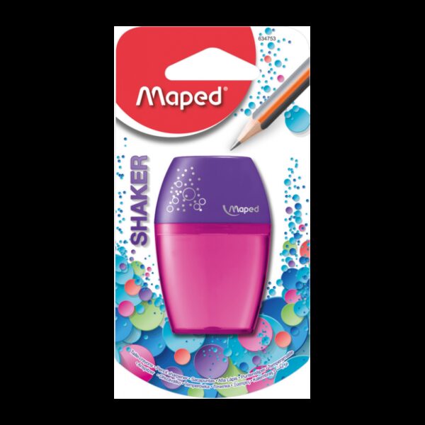 Taille-crayon Shaker 1 trou de Maped - Le choix de trois couleurs!