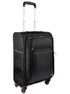 Valise Cabine 4 Roues Exacompta - Noir avec Cadenas TSA et Recharge pour Téléphone/Tablette - Gamme EXACTIVE en Polyester