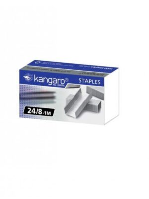 Agrafes 24/8-1M Kangaro - Boîte de 1000 agrafes galvanisées en acier japonais pour une grande résistance de 50 feuilles