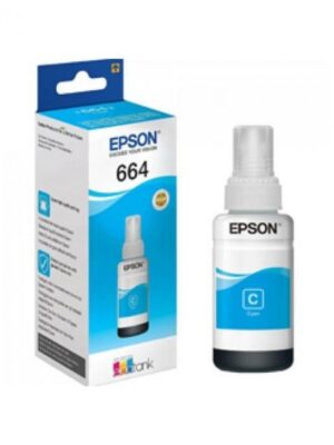 Bouteille d'encre originale EPSON T664 cyan pour imprimantes compatibles - 70ml