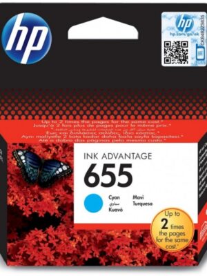 Cartouche d'encre HP 655 Cyan originale pour une impression fidèle et éclatante - Compatible avec HP Deskjet [Modèles] - Achetez chez Qalam Tunisie les meilleurs prix en Tunisie