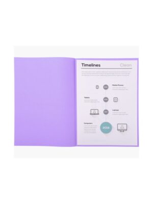 Sous chemise Exacompta super PQ 250 - 60g - format 22x31 cm - violet pastel - pour classement écologique de documents perforés ou non-perforés