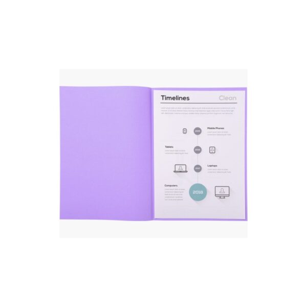 Sous chemise Exacompta super PQ 250 - 60g - format 22x31 cm - violet pastel - pour classement écologique de documents perforés ou non-perforés