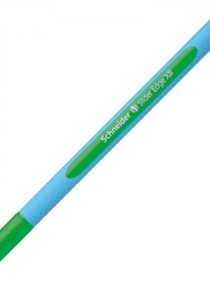 Stylo à bille Slider Edge XB vert - Écriture fluide et légère avec pointe large 1,4mm - Corps caoutchouté triangulaire pour une prise en main décontractée - Stylo ne roulant pas et adapté aux tiroirs de bureau ou à la trousse d'écolier - Largeur de trait extra large (XB) avec technologie Viscoglide