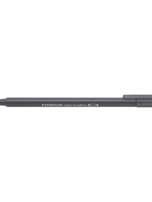 Stylo feutre fineliner et broadliner Triplus en gris - Épaisseur de 0,8 mm pour une écriture large - Forme ergonomique triangulaire pour un usage facile - Encre à base d'eau qui ne sèche pas même sans capuchon - Parfait pour l'écriture et la coloration - Se lave facilement des textiles