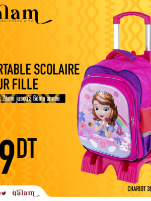 Cartable scolaire d'école primaire pour Fille 2ème jusqu’au 6ème