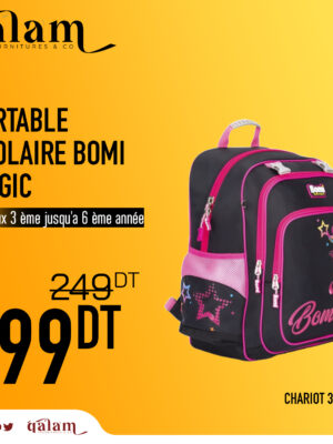 Cartable scolaire Bomi MAGIC d'école primaire pour Fille 3ème jusqu’au 6ème