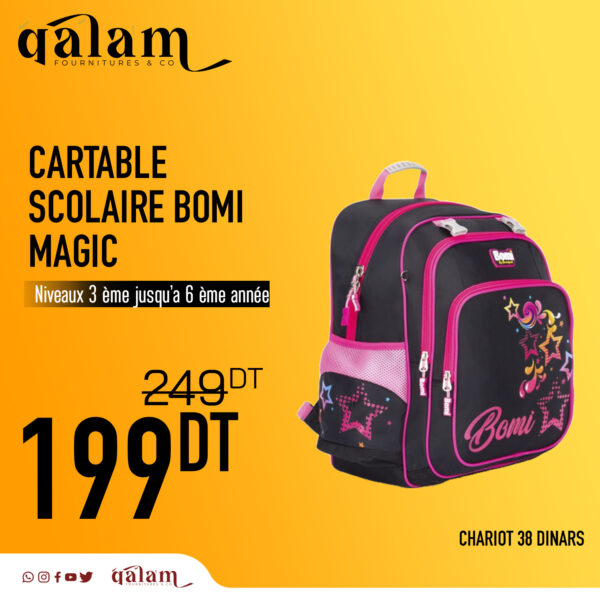 Cartable scolaire Bomi MAGIC d'école primaire pour Fille 3ème jusqu’au 6ème