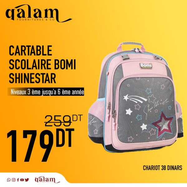 Cartable scolaire Bomi SHINESTAR d’école primaire pour Fille 3ème jusqu’au 6ème