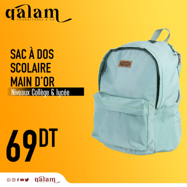 Sac à Dos Scolaire - Niveaux Collège & Lycée Disponible en 4 Couleurs