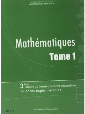 livre de mathématiques T1 (sc.exp) 3eme année secondaire