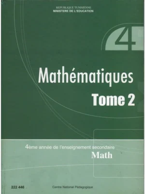 livre de mathématiques T2 (maths) 4eme année secondaire