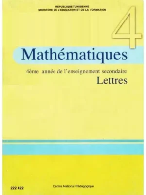 livre de mathématiques (lettres) 4eme année secondaire