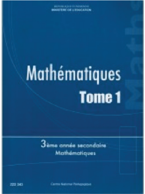 livre de mathématiques T1 (maths) 3eme année secondaire