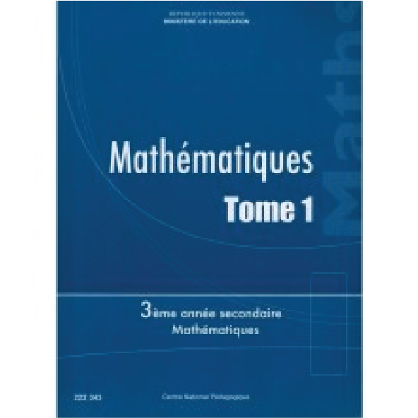 livre de mathématiques T1 (maths) 3eme année secondaire