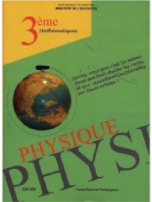 livre de sciences physiques (maths-sport) 3eme année secondaire