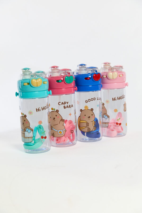 Bouteille d'eau pour Enfant : Gourde Anti-Fuite en Rose , Vert et Bleu