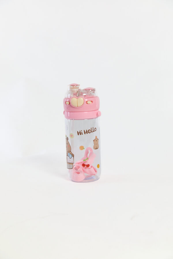 Bouteille d'eau pour Enfant : Gourde Anti-Fuite en Rose , Vert et Bleu