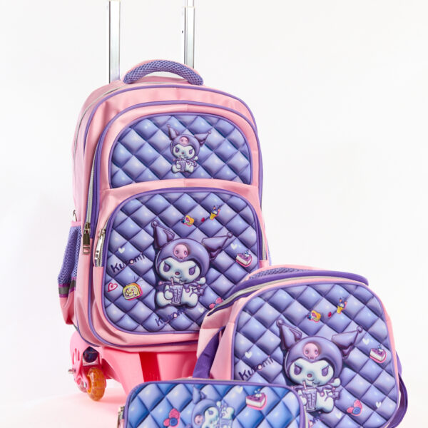 Pack 3 Pièces Cartable scolaire d'école primaire Labubu pour Fille3ème jusqu’au 6ème