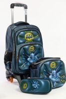 Pack 3 Pieces Cartable scolaire d'école primaire Batman pour Garçon 3ème jusqu’au 6ème