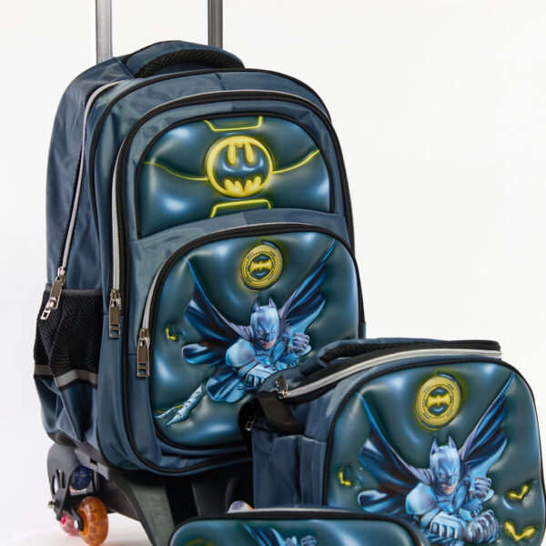 Pack 3 Pieces Cartable scolaire d'école primaire Batman pour Garçon 3ème jusqu’au 6ème
