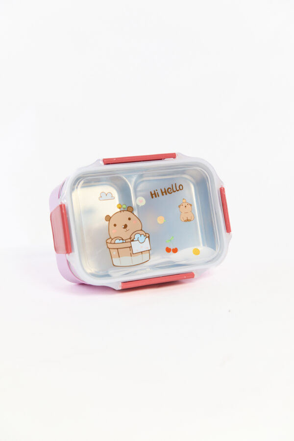 Lunch Box Repas Isotherme Enfant Avec 2 Compartiments : Bleu , Rose et Vert