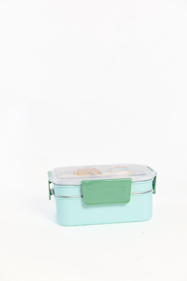 Lunch Box Repas Isotherme Enfant Avec 2 Compartiments : Bleu , Rose et Vert