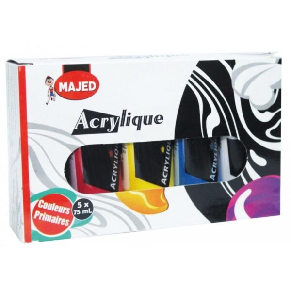 Coffret Acrylique 5 x 75 ML - Majed