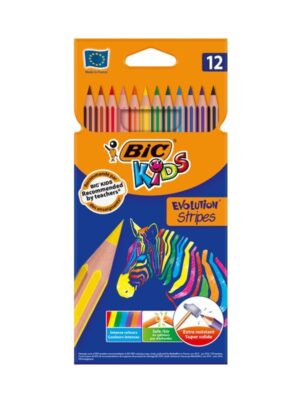 CRAYON COULEUR DE 12 STRIPES BIC