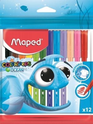 Pochette feutre 12 couleurs -MAPED- océan