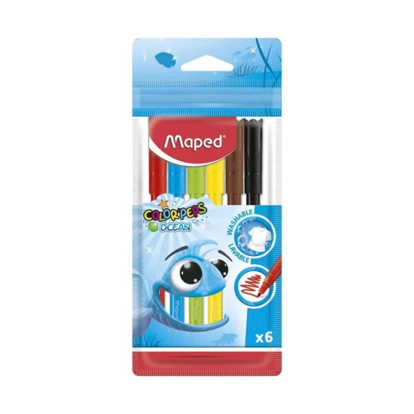 Feutre MAPED 6 Couleurs Ocean