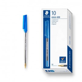 PAQUET DE 10 STYLOS A BILLE STAEDTLER BLEU