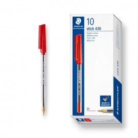 PAQUET DE 10 STYLOS A BILLE STAEDTLER ROUGE
