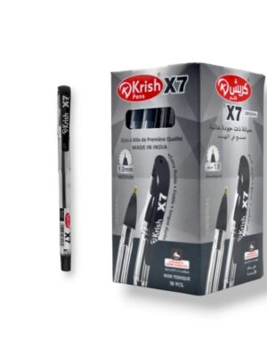 PAQUET DE 50 STYLOS A BILLE KRISH NOIR