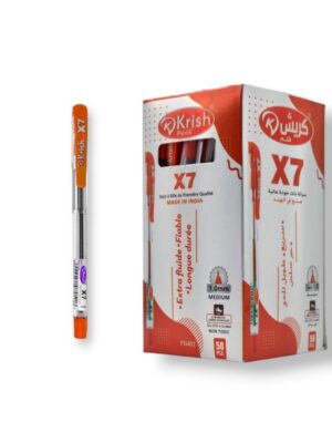 PAQUET DE 50 STYLOS A BILLE KRISH ORANGE