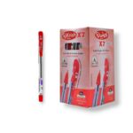 PAQUET DE 50 STYLOS A BILLE KRISH ROUGE