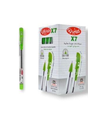 PAQUET DE 50 STYLOS A BILLE KRISH VERT CLAIR