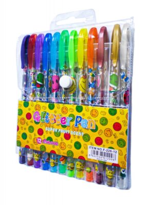 POCHETTE DE 12 STYLOS GEL GLITTER