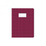 Protège cahier à carreaux vichy Rose  17*22 cm pour une rentrée discount