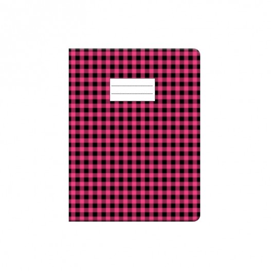Protège cahier à carreaux vichy Rose  17*22 cm pour une rentrée discount