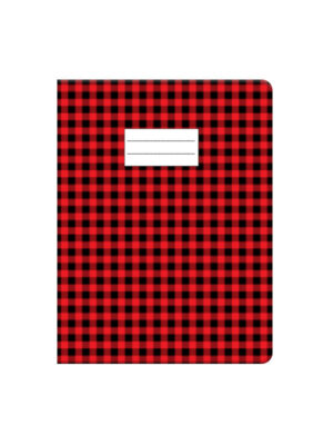 Protège cahier à carreaux vichy Rouge 17*22 cm pour une rentrée discount