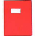 Protège Cahier 17×22 cm, Rouge - Pour cahiers N°12, 24, 48, 72 – Idéal pour la rentrée scolaire!